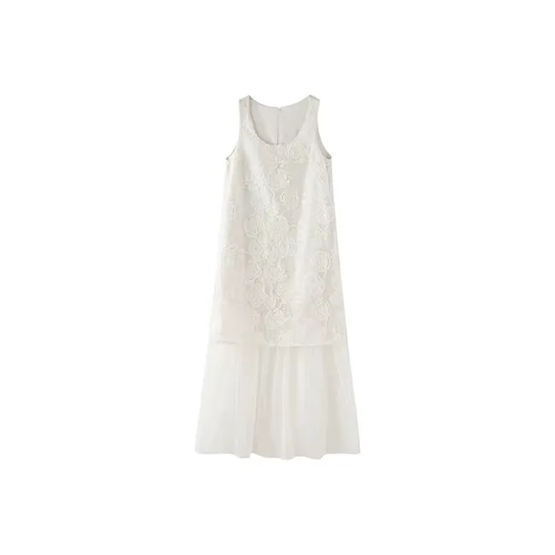 KYKW Sleeveless Dresses Women's White-0
