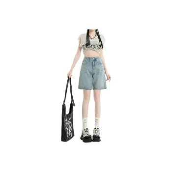 Ya Sheep People Denim Shorts Women's Light Blue