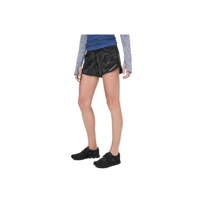 Lululemon Hotty Hot Sports Shorts Women's Black Gray Print-0