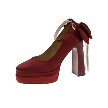 Dawei's House Chunky Heel High Heels Women's Gift Box Set