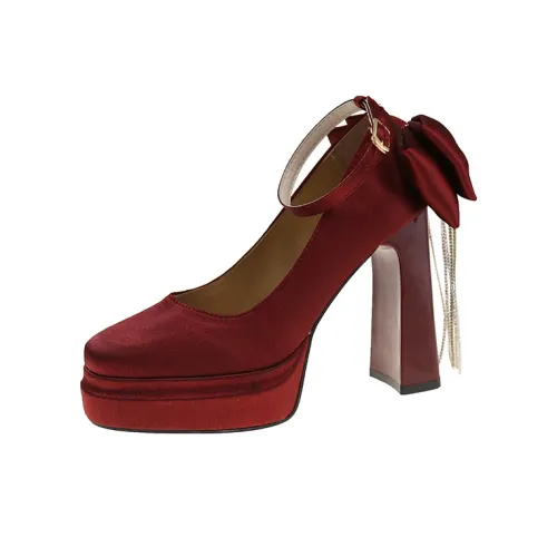 Dawei's House Chunky Heel High Heels Women's Gift Box Set