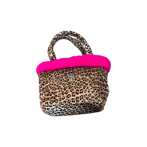 Chrome Hearts Leather Tote Bag Shopping Bag Handheld Bag Handbag Women's Brown/Fuchsia