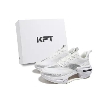 KFT Running Shoes Unisex Low Top Silver White/White Black/White Purple