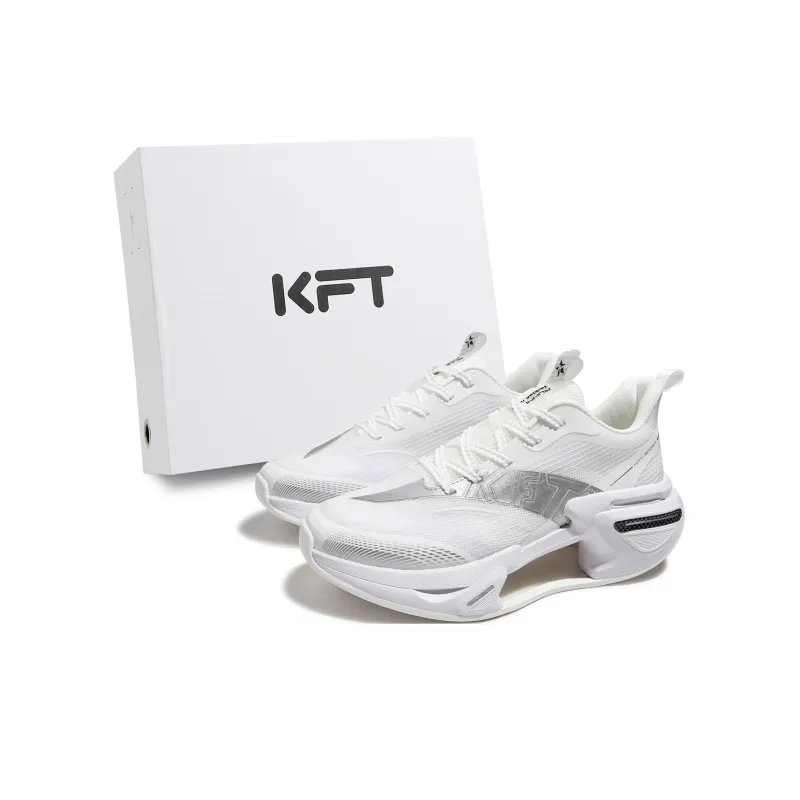 KFT Running Shoes Unisex Low Top Silver White/White Black/White Purple-0
