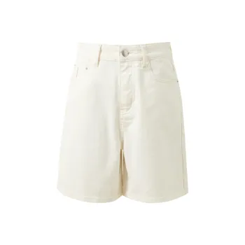 3COLOUR Denim Shorts Women's Pearl White
