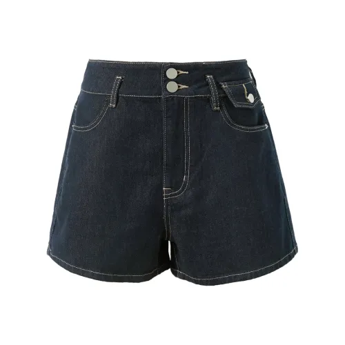 3COLOUR Denim Shorts Women's Deep Sea Blue