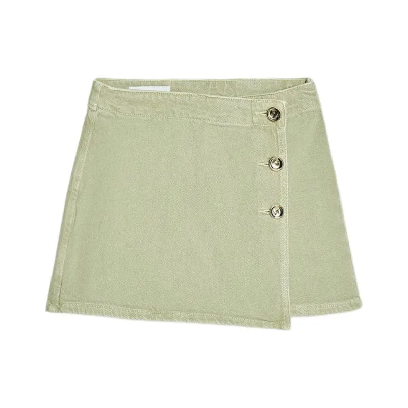 ZARA Denim Shorts Women's Khaki-0