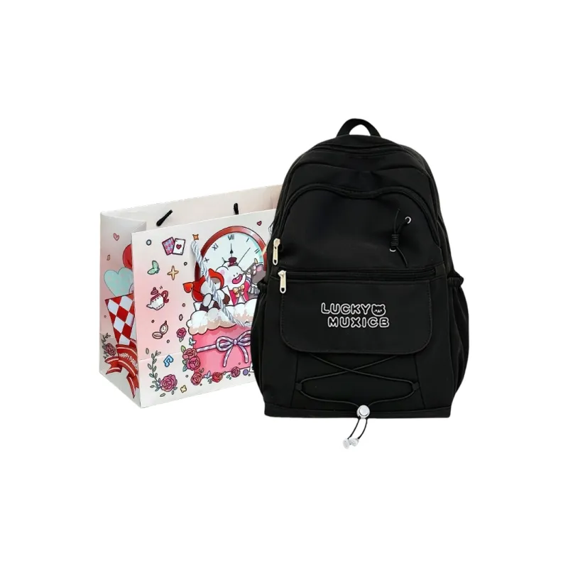 MOM'S HELPER Polyester Backpack Women's Pink/Purple/Blue/Black-12