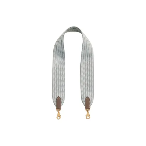 HERMES Cordage Canvas Bag Accessory Unisex Ice Blue & Light Gray