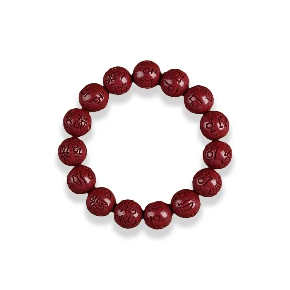 GIRATI Reconstructed Cinnabar Jade Bracelets Unisex-12