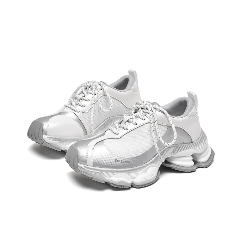 Lee Cooper Slip Resistant, Abrasion Resistant, Breathable, Height Increasing Low Top Chunky Sneakers Women's-8