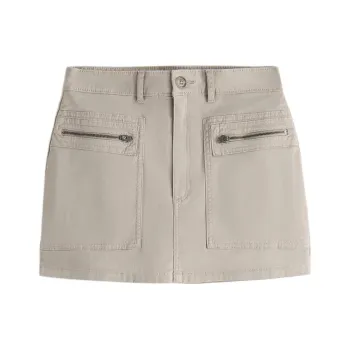 Abercrombie＆Fitch Cargo Short Skirts Women's Gray