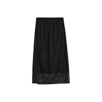 Massimo Dutti Casual Long Skirt Women's Black
