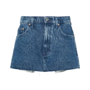 MOTHER The Fun Dip Micro Cut Denim Miniskirt