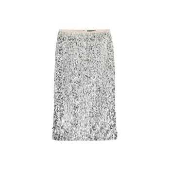 ZARA Casual Long Skirt Women's Silver