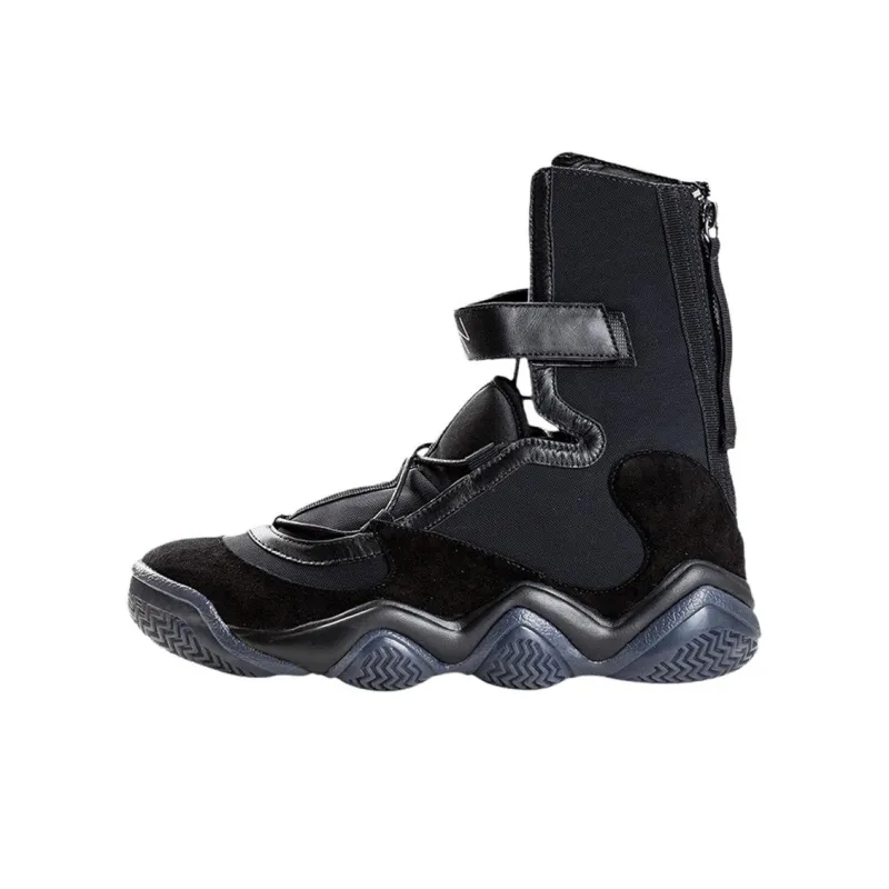 Yohji Yamamoto x Adidas Anti Slip Wear Resistant High Top Basketball Shoes Women's Black-0