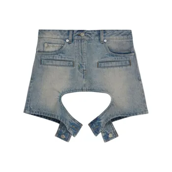COURREGES Cut out Denim Miniskirt