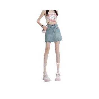 FOREVER 21 Denim Short Skirts Women's Vintage Blue