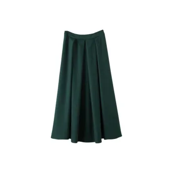 Late White Casual Long Skirt Women's