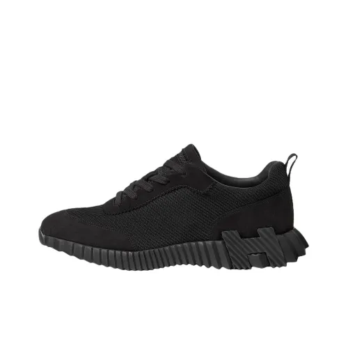 HERMES Bouncing Low Top Casual Shoes Men's Black