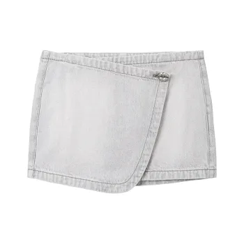 Miss Sixty Denim Short Skirts Women's Light Gray