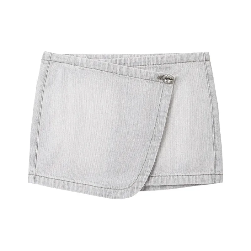 Miss Sixty Denim Short Skirts Women's Light Gray-0
