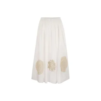 WEEKEND MaxMara Casual Long Skirt Women's White