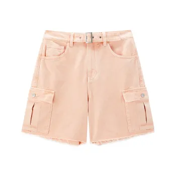 LEDIN Denim Shorts Women's Salmon Pink