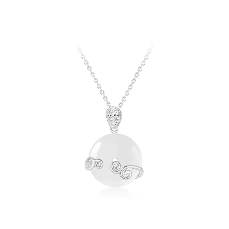 Love Link Chalcedony Necklaces Women's-2
