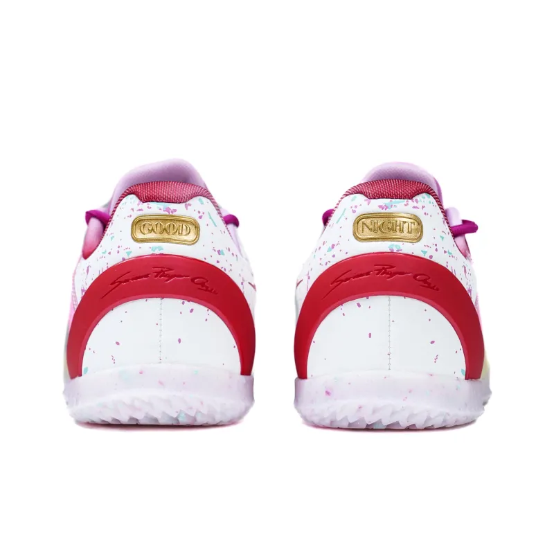 Serious Player Only Player 1 Slip Resistant Low Top Basketball Shoes Men's White Pink-3