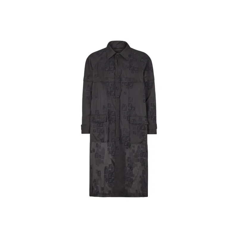 FENDI Trench Coats Men Black-0