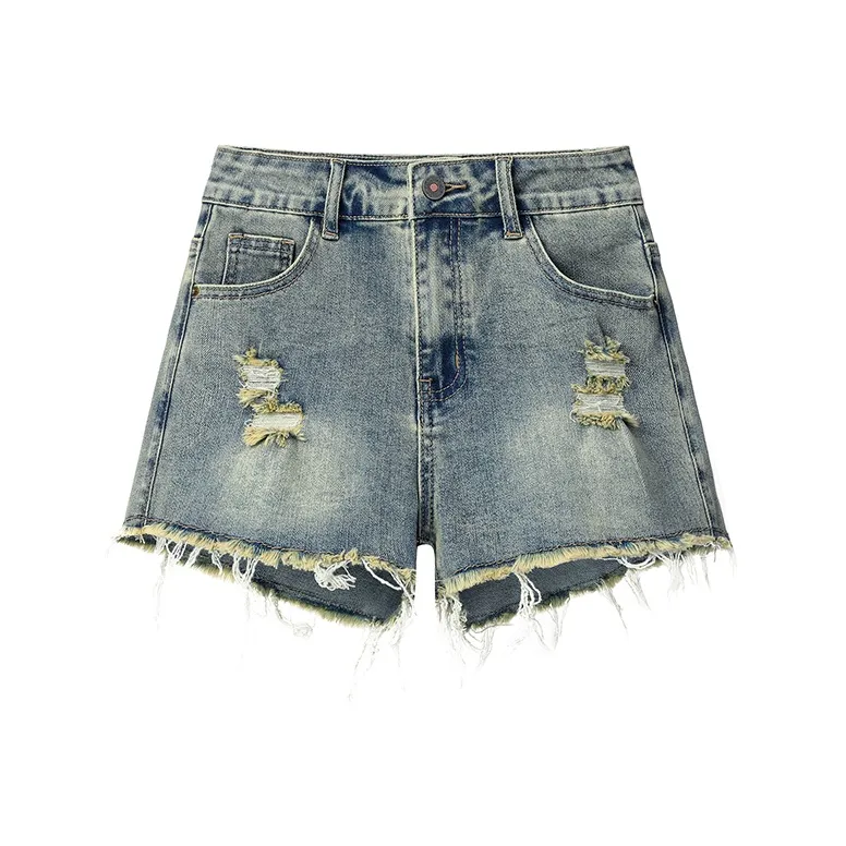 ZXZA Denim Shorts Women's Vintage-0