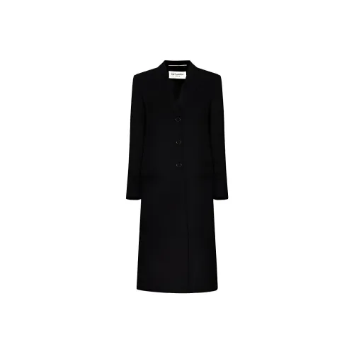 SAINT LAURENT Coats Women's Black