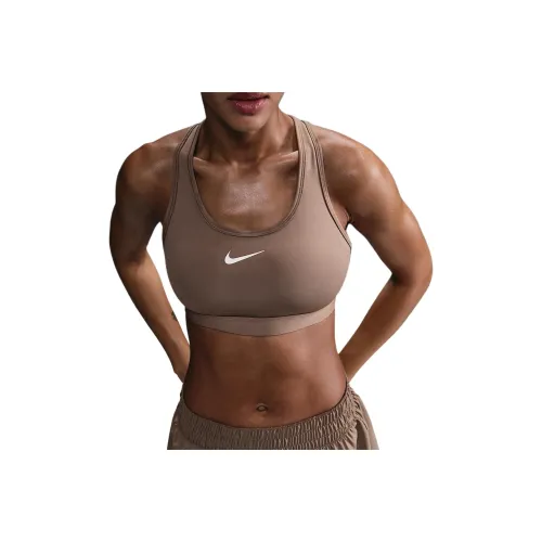 Nike Swoosh Medium Support Sports Underwear Women's Mink Fur Brown