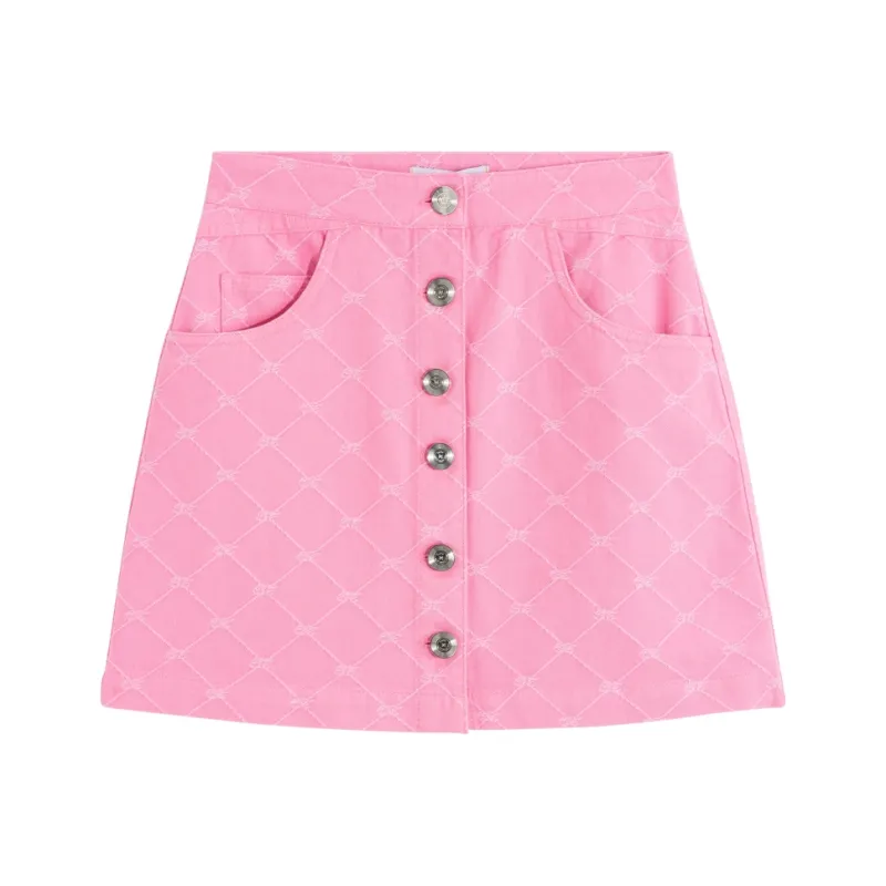 Bebe Denim Short Skirts Women's Pink-0