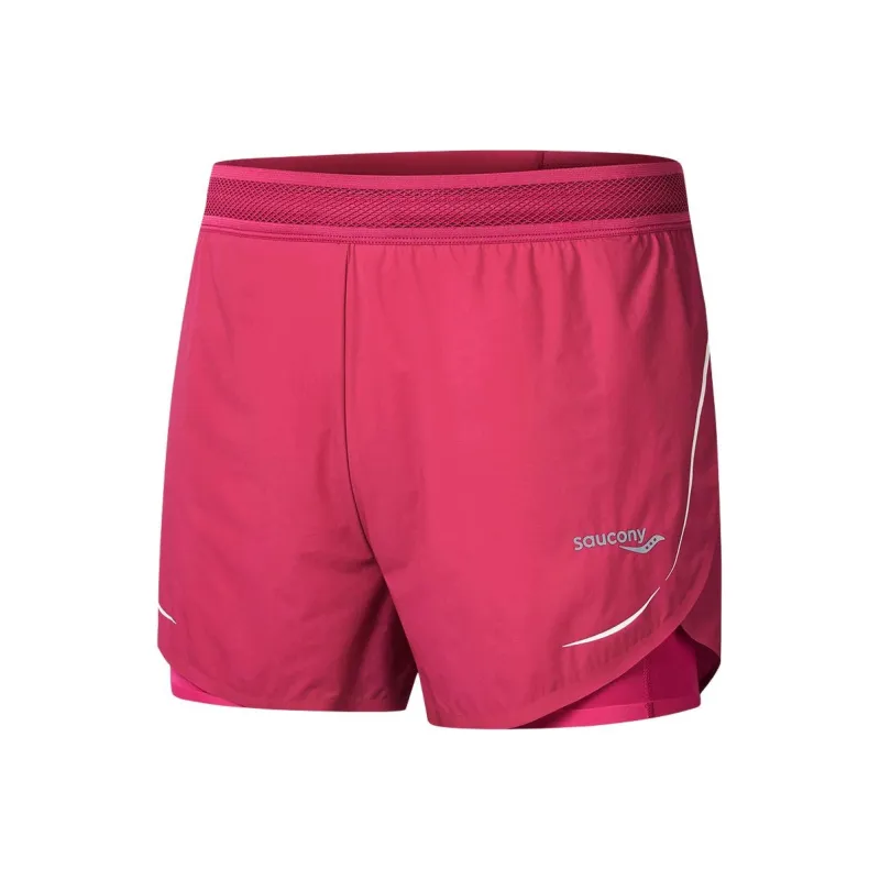 Saucony Sports Shorts Women's Lilac Red-0