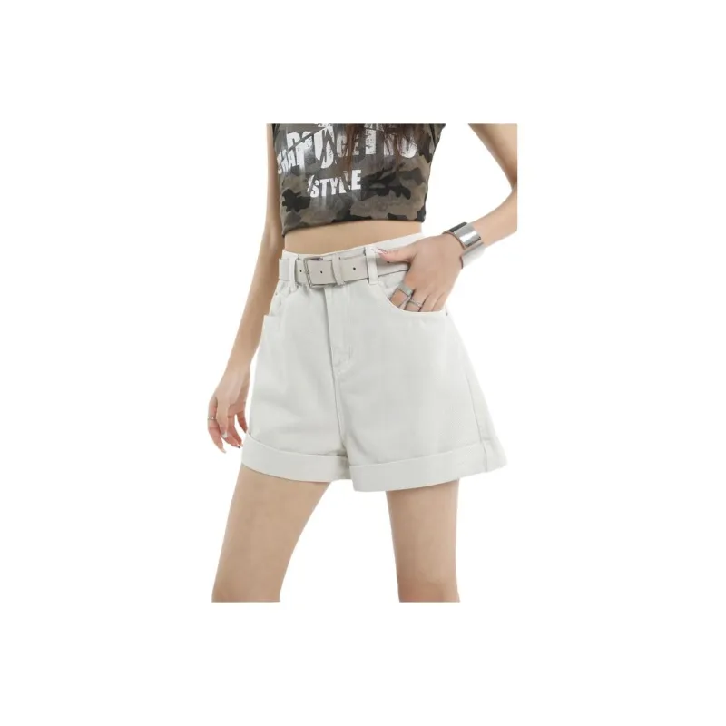 BENGEN Denim Shorts Women's-10
