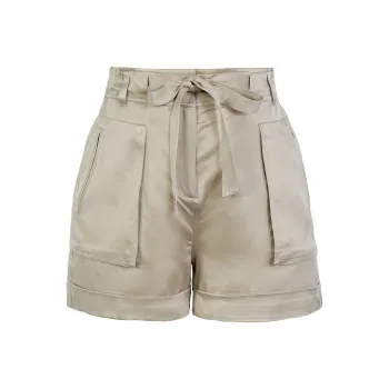 LILIXIUKE Cargo Shorts Women's Apricot