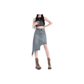 Kele Coco Denim Short Skirts Women's Vintage Blue