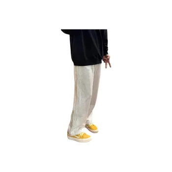 CORNILOT Casual Pants Unisex White Heather Gray
