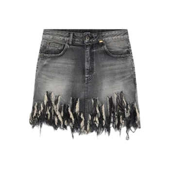 WE11DONE Denim Short Skirts Women's Black
