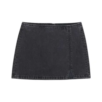 ARITZIA FW24 Denim Forum The '90s Mini Denim Skirt Denim Short Skirts Women's Black Eyeliner