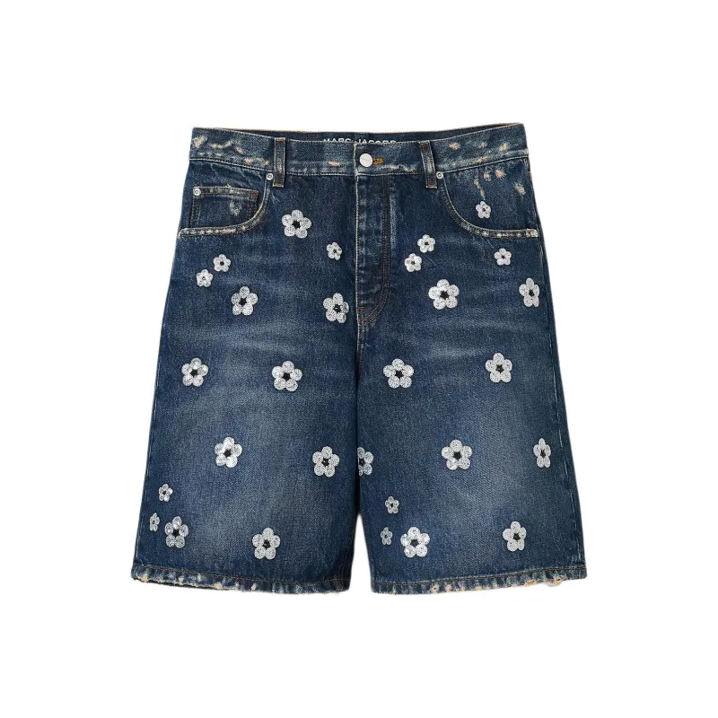 MARC JACOBS The Sequin Daisy Wide Leg Shorts-0