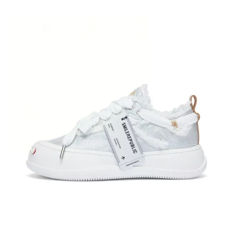 SMILEREPUBLIC Laugh Series Slip Resistant And Abrasion Resistant Coverage Low Top Canvas Shoes Unisex-5
