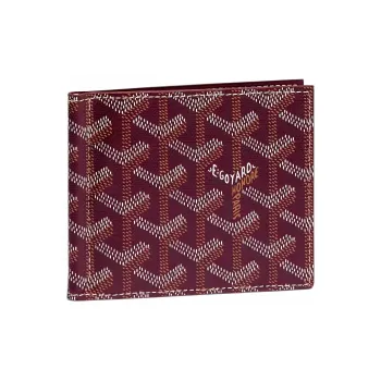 GOYARD Saint-Thomas Canvas With Leather Wallet Unisex Burgundy