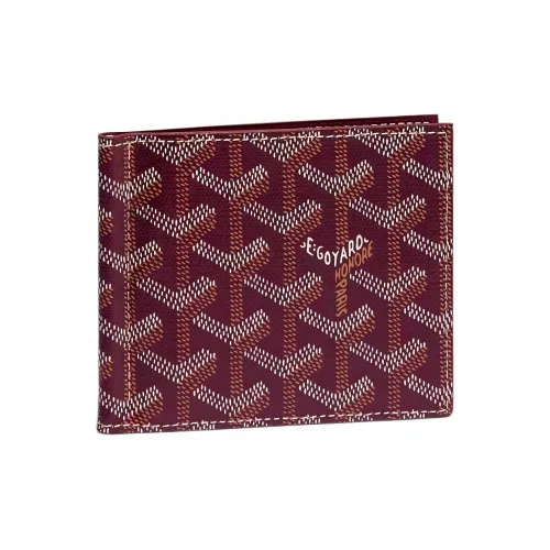 GOYARD Saint-Thomas Canvas With Leather Wallet Unisex Burgundy