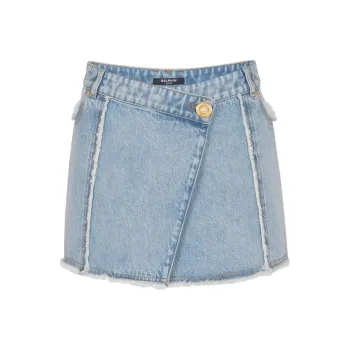 BALMAIN Denim Mini Skirt