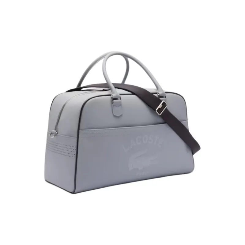 LACOSTE PVC Travel Bag Unisex Gray Blue-1