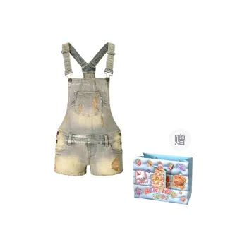 REMOULD Denim Shorts Women's Bib & Brace Shorts