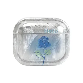 Wei Xin Apple AirPods 4/2/3/4th Generation/AirPods Pro/Pro 2 TPU Camlet Blended Blue Rose Pendant Headphone Cases